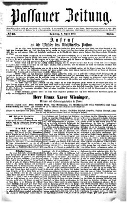 Passauer Zeitung Samstag 6. April 1872
