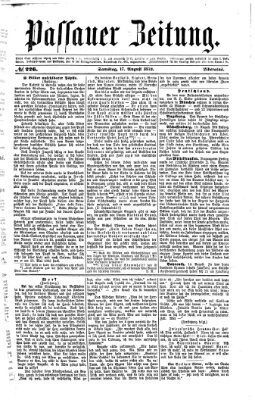 Passauer Zeitung Samstag 17. August 1872
