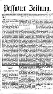 Passauer Zeitung Mittwoch 22. Januar 1873