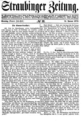 Straubinger Zeitung Sonntag 14. Januar 1872