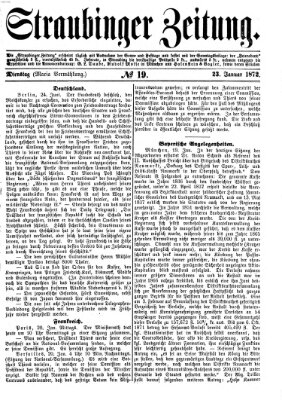 Straubinger Zeitung Dienstag 23. Januar 1872
