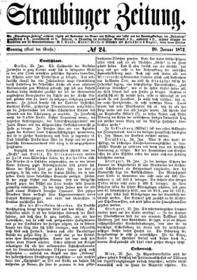 Straubinger Zeitung Sonntag 28. Januar 1872