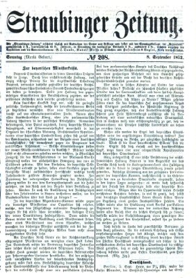 Straubinger Zeitung Sonntag 8. September 1872
