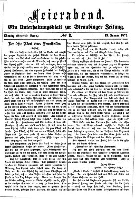 Feierabend (Straubinger Zeitung) Montag 13. Januar 1873