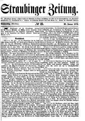 Straubinger Zeitung Donnerstag 30. Januar 1873