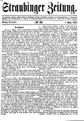 Straubinger Zeitung Sonntag 9. März 1873