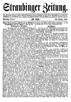 Straubinger Zeitung Montag 20. Oktober 1873