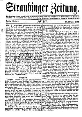 Straubinger Zeitung Freitag 24. Oktober 1873
