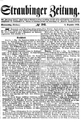 Straubinger Zeitung Donnerstag 4. Dezember 1873