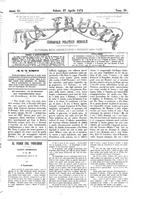 La frusta Samstag 27. April 1872