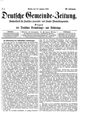 Deutsche Gemeinde-Zeitung Samstag 23. Januar 1864