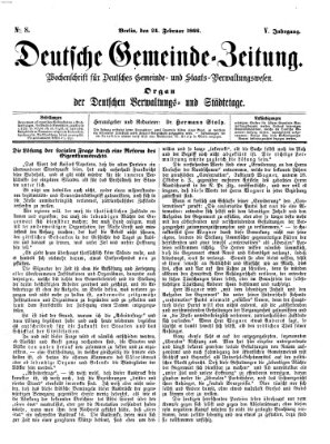 Deutsche Gemeinde-Zeitung Samstag 24. Februar 1866