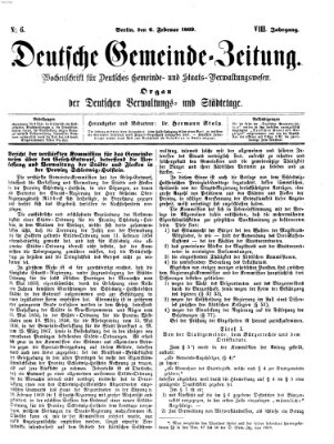 Deutsche Gemeinde-Zeitung Samstag 6. Februar 1869