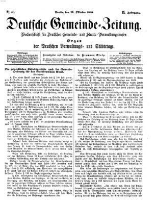 Deutsche Gemeinde-Zeitung Samstag 29. Oktober 1870