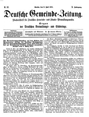 Deutsche Gemeinde-Zeitung Samstag 8. Juli 1871