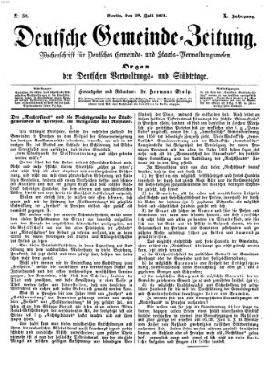 Deutsche Gemeinde-Zeitung Samstag 29. Juli 1871