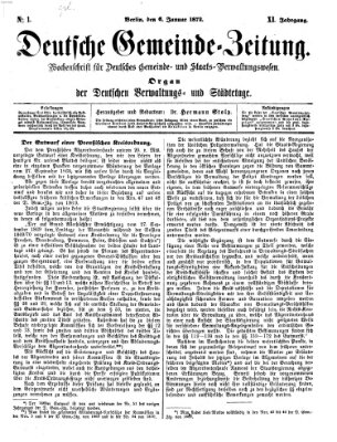 Deutsche Gemeinde-Zeitung Samstag 6. Januar 1872