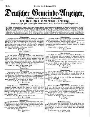 Deutsche Gemeinde-Zeitung Samstag 3. Februar 1872