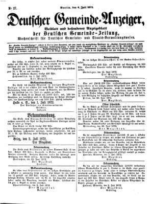 Deutsche Gemeinde-Zeitung Samstag 6. Juli 1872