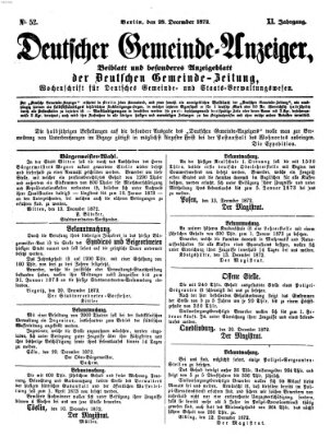 Deutsche Gemeinde-Zeitung Samstag 28. Dezember 1872