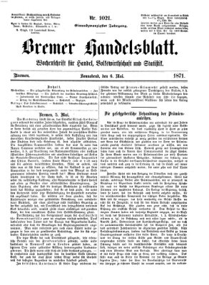 Bremer Handelsblatt Samstag 6. Mai 1871