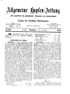 Allgemeine Hopfen-Zeitung Samstag 5. November 1870