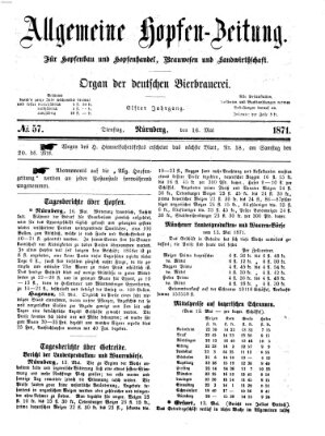 Allgemeine Hopfen-Zeitung Dienstag 16. Mai 1871