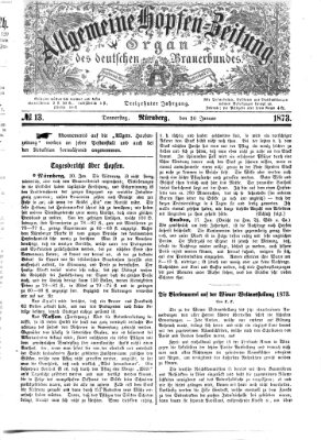 Allgemeine Hopfen-Zeitung Donnerstag 30. Januar 1873