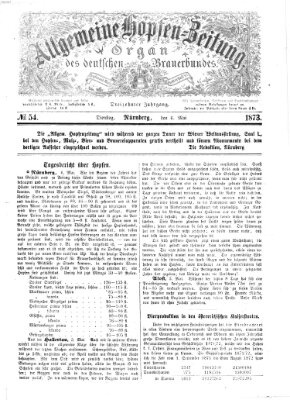 Allgemeine Hopfen-Zeitung Dienstag 6. Mai 1873