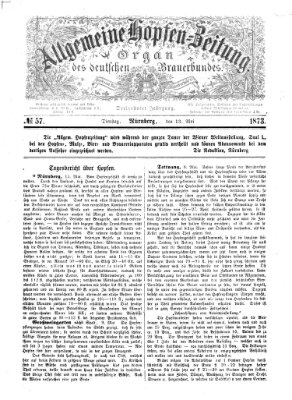 Allgemeine Hopfen-Zeitung Dienstag 13. Mai 1873