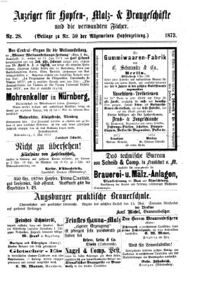 Allgemeine Hopfen-Zeitung Samstag 17. Mai 1873