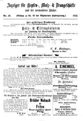 Allgemeine Hopfen-Zeitung Donnerstag 31. Juli 1873