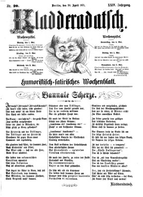 Kladderadatsch Sonntag 30. April 1871