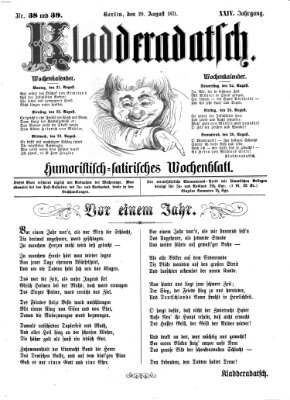 Kladderadatsch Sonntag 20. August 1871