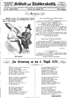 Kladderadatsch Sonntag 6. August 1871