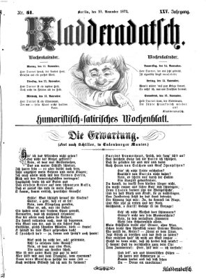 Kladderadatsch Sonntag 10. November 1872