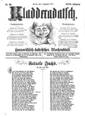 Kladderadatsch Sonntag 7. September 1873