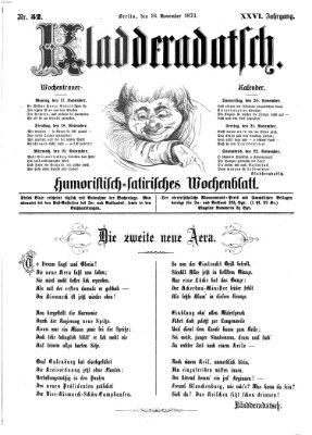 Kladderadatsch Sonntag 16. November 1873