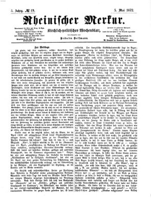 Rheinischer Merkur (Deutscher Merkur) Sonntag 5. Mai 1872