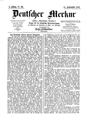 Deutscher Merkur Samstag 21. September 1872
