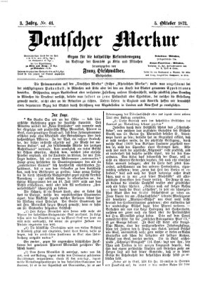 Deutscher Merkur Samstag 5. Oktober 1872