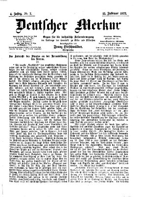 Deutscher Merkur Samstag 15. Februar 1873
