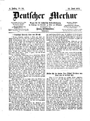 Deutscher Merkur Samstag 14. Juni 1873