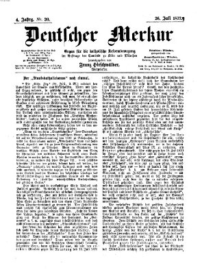 Deutscher Merkur Samstag 26. Juli 1873