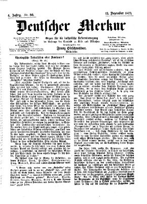 Deutscher Merkur Samstag 13. Dezember 1873