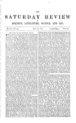 Saturday review Samstag 29. Juni 1872