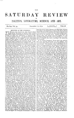 Saturday review Samstag 16. November 1872