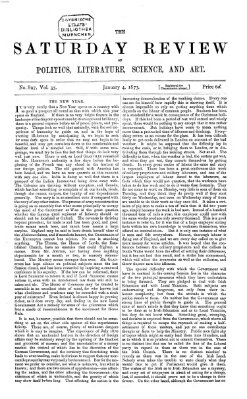Saturday review Samstag 4. Januar 1873