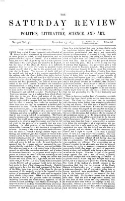 Saturday review Samstag 13. Dezember 1873