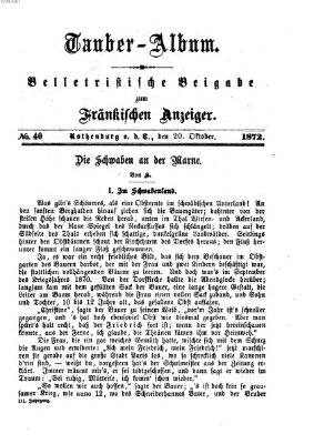 Tauber-Album (Fränkischer Anzeiger) Sonntag 20. Oktober 1872